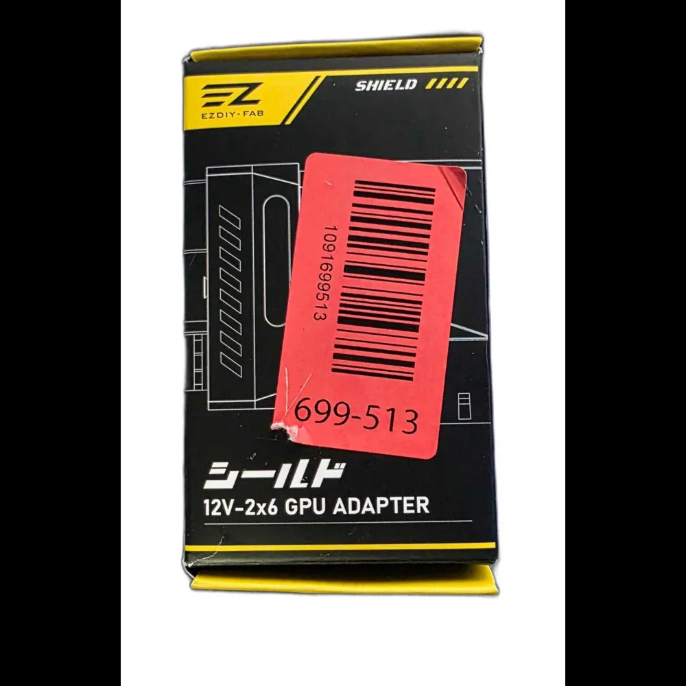 EZDIY-FAB PCIe 5.1 12V-2x6 GPU Adapter, Black